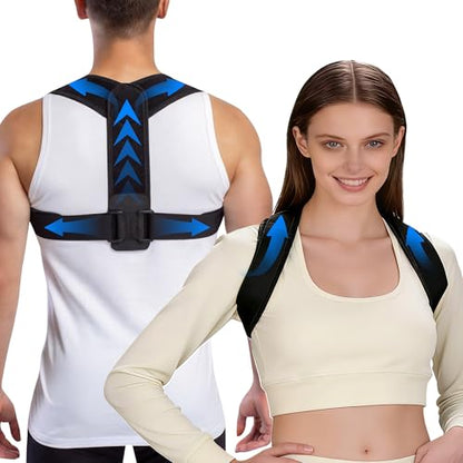 Lukvcoe Posture Corrector Women Men, Adjustable Upper Back Neck Shoulder
