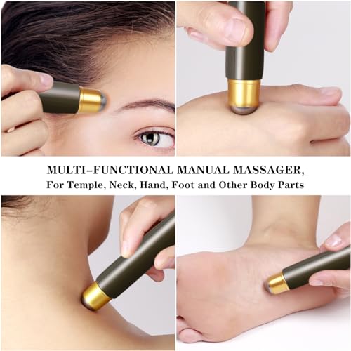 Back Scratcher with 2Pcs Replaceable Claws & Massage Roller - color: Brown-02