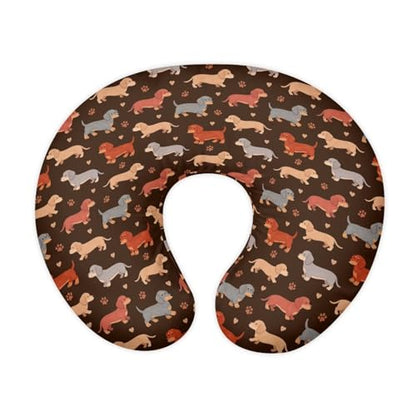 Brown Fox Pattern Nursing Pillow Cover, Woodland Style Pillow Slipcover, Wear Resistant Replacement Case for Baby Feeding Pillow, ONE - color: Brown Fox Pattern, size: 1 pack