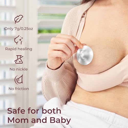 Momcozy 999 Silver Nursing Cups,Perforated Breathable Design, XXL Size - size: 2X-Large-Hole