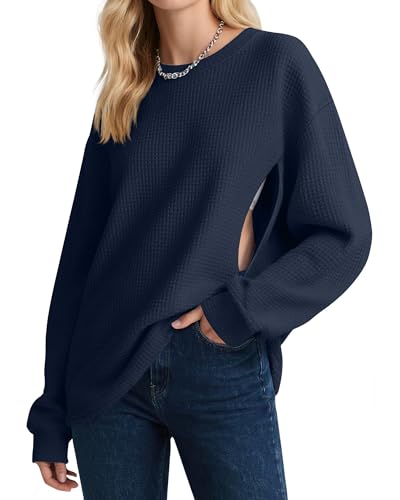 Oakgarden Women's Zipper Oversized Nursing Sweatshirts - color: Navy, size: Small