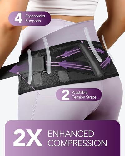 Sacroiliac SI Belt for Women, Enhanced Compression for SI Joint Pain - size: Large