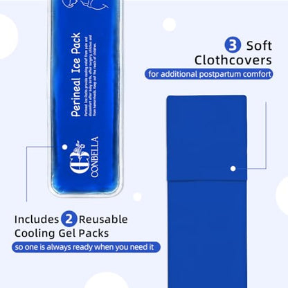 Perineal Ice Packs for Postpartum Recovery, Hot & Cold Postpartum Ice Packs - color: Blue