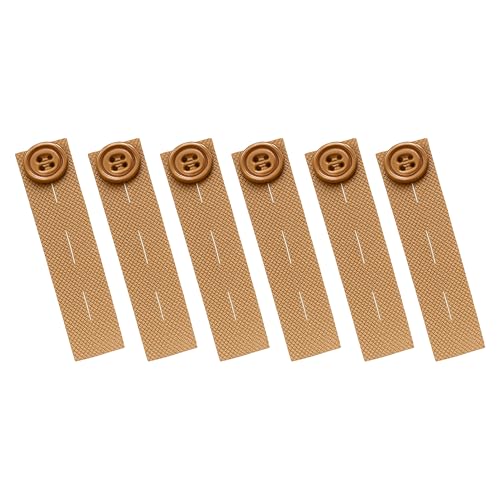 Mandala Crafts Tan Elastic Waist Button Extender for Pants Waistband - color: Tan, size: Stretchy 3.5 Inches