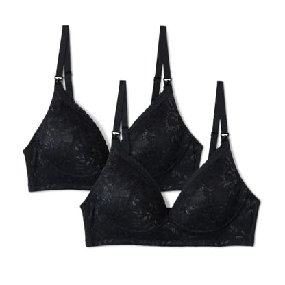 Amazon Essentials Women's Lined All Over Stretch Lace Maternity Nursing Bra, Pack of 2 - size: 32DD