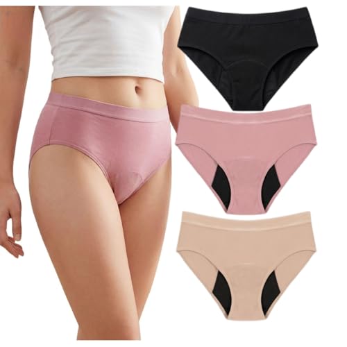 Washable Incontinence Underwear for Women, 4-Layer Leakproof Panties, Light Bladder Leak Incontinence Protective Briefs, Mid Rise Overnight Postpartum Panties (XXXX-Large) - size: XXXX-Large