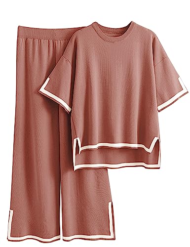 Tanming Women's Sweater Sets 2 Piece Lounge Set Tracksuits - color: Rust, size: X-Small