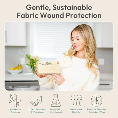 FEBU PFAS Free Large Bamboo Bandages, 20 Count - style: Large / XL Patch (20 Count)