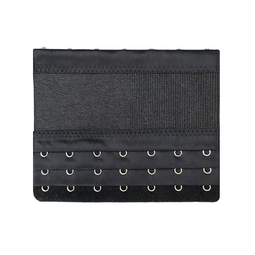 Women Elastic Bra Extenders 7 Hook for Plus Size Bras Back Extension Strap (8pcs 7 Hook Bra Extenders (Black)) - color: 8pcs 7 Hook Bra Extenders (Black)