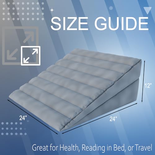 Boyd Sleep Adjustable Inflatable Wedge Pillow with Electric Pump