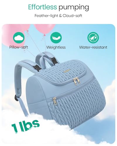 Qualyphant Breast Pump Bag for Spectra S1/S2 & Medela with Insulated Cooler - color: Blue