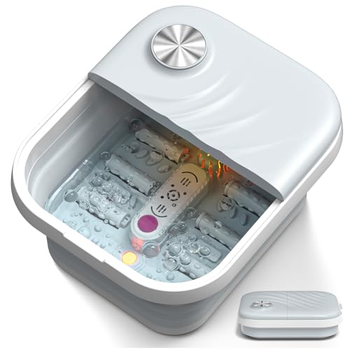 Collapsible Heated Foot Spa Bath with Bubble, Temperature Control