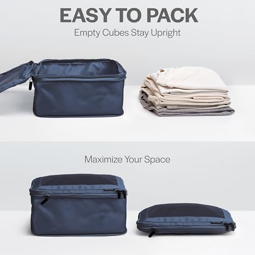 Aerotrunk Compression Packing Cubes for Travel, 6-Pack, Dark Blue - color: Dark Blue, size: 6-Pack