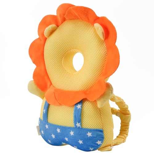 Baby Head Protector Backpack - Soft & Lightweight Fall Cushion Backpack for Toddlers Walking and Crawling - color: Lion