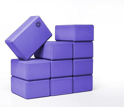 Bulk 4in Foam Yoga Blocks, 10 Pack - color: Purple