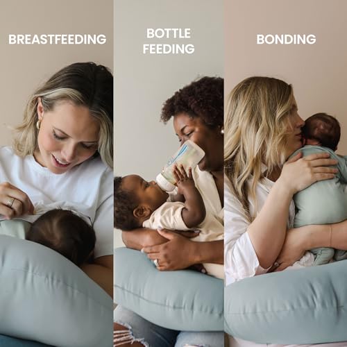 snuggle me Organic Baby Nursing Pillow for Breastfeeding - Slate - color: Slate - V2