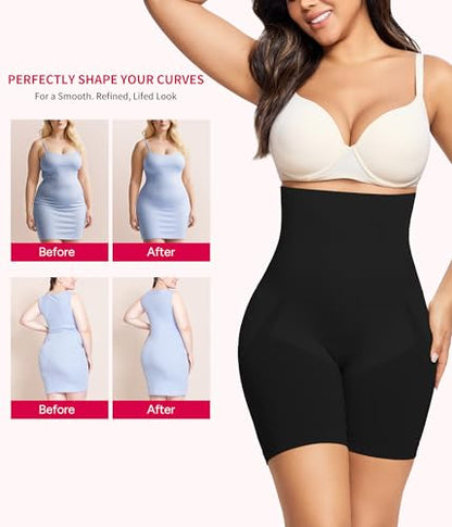 Gotoly Women Tummy Control Shapewear High Waisted Butt Lifting Shapewear - color: Black, size: Medium
