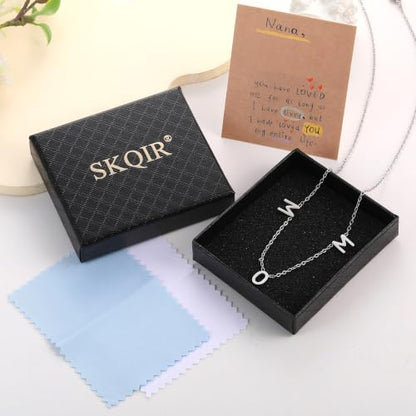 SKQIR Mama Necklaces for Women with Message Card - color: Silver GRAMMY