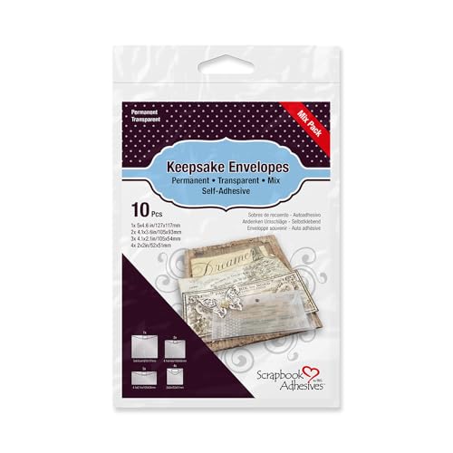 Scrapbook Adhesives by 3L, Keepsake Envelopes, Mixed 10pk, Beige