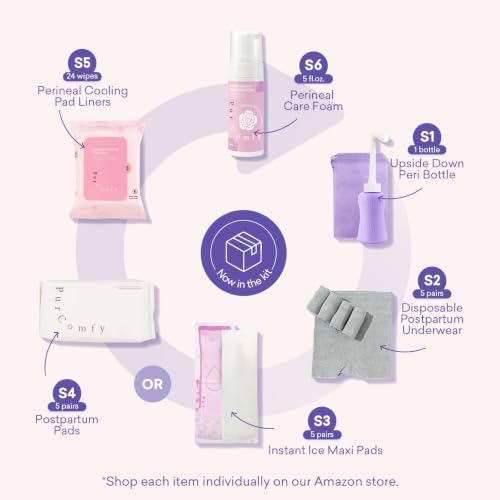 PurComfy 18 Pcs Postpartum Essentials Recovery Kit for New Mom