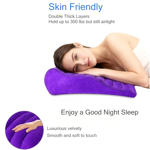Inflatable Wedge Pillow for Traveling, Blow Up Travel Wedge Pillow