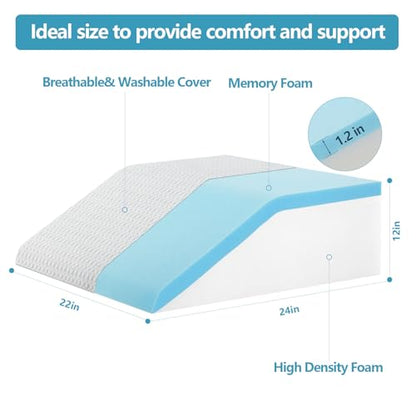 Nordjager Leg Elevation Pillow, 10 Inch Memory Foam Support Cushion - size: Leg Pillow - 10 inch