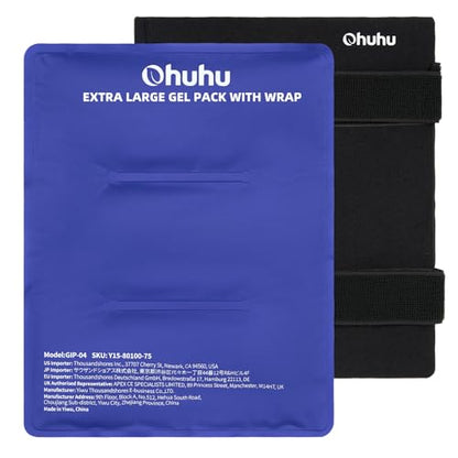 Ohuhu Ice Pack for Injuries Reusable X-Large 14"x11" Hot Cold Pack Wrap - color: Blue, size: 14"x11"(1 Pack)
