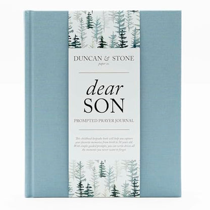 Duncan & Stone Dear Son Boy Mom Baby Memory Book Journal, Blue, 230pg - color: Blue