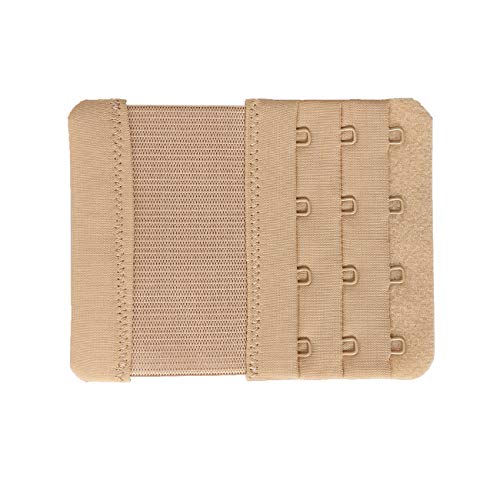 SAMGU Women's Bra Extenders 2 Hook/3 Hook/4 Hook/5 Hook/6 Hook Soft Stretchy - color: 4 Hook 3/4" Spacing, Skin Color