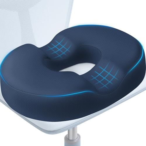 BlissTrends Donut Pillow Seat Cushion, Memory Foam Lifting Cushions - color: Blue, size: XX-Large