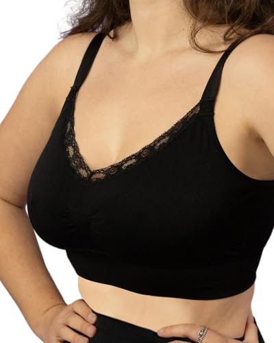 Coobie Lace V-Neck Bra for Women - color: Black, size: One Size
