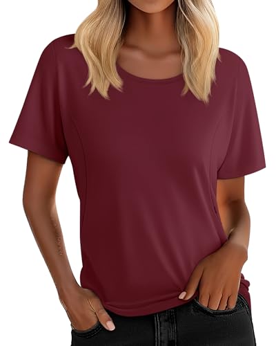 Oakgarden Women's Nursing Shirt - color: Burgundy, size: Small