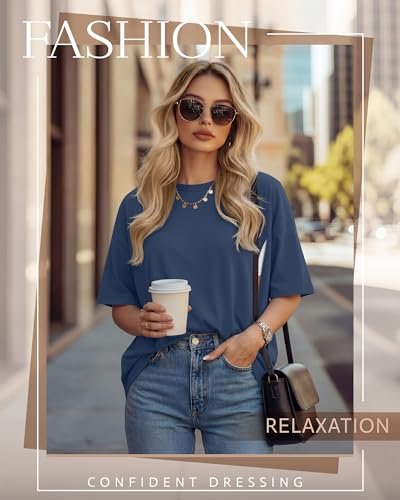 4 Pack Nursing Breastfeeding Shirts - color: Haze Blue, Khaki, Light Gray, Black, size: Small