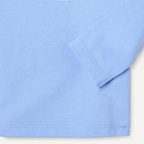 Amazon Essentials Unisex Babies' Relaxed-Fit 100% Cotton Long-Sleeve T-Shirts, Pack of 3 - color: Blue/Navy/Heather, size: 18 Months