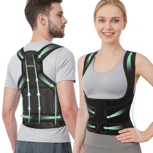 Posture Corrector for Women & Men, Back Brace Adjustable Full Back Support - Shoulder Straightener for Upper & Lower Back Pain Relief, Scoliosis, Hunchback, Hump, Thoracic Spine Correc (Medium) - size: Medium