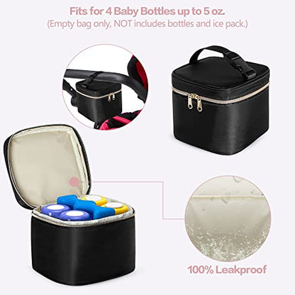 Fasrom Wearable Breast Pump Bag with Cooler Compartment Bundle with Breast Pump Caddy Organizer Bag with Breastmilk Cooler