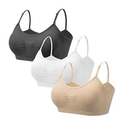 Coobie Seamless Scoopneck Bra - color: Multicolor 3 Pack, size: One Size