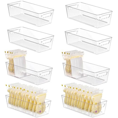 Vtopmart 8 Pack Breast Milk Storage Bags Container with Adjustable Dividers - size: 8 Pack