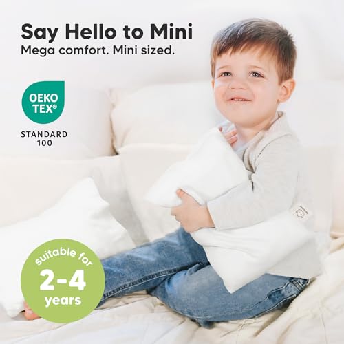 Mini Toddler Pillow with Pillowcase, 9x13 My Dreamy Pillow (Soft White) - color: Soft White, size: Mini 9x13