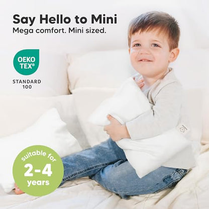 Mini Toddler Pillow with Pillowcase, 9x13 My Dreamy Pillow (Soft White) - color: Soft White, size: Mini 9x13