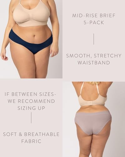 Kindred Bravely Brief Maternity Underwear, Pregnancy to Postpartum, 5 Pack - size: X-Small-Small