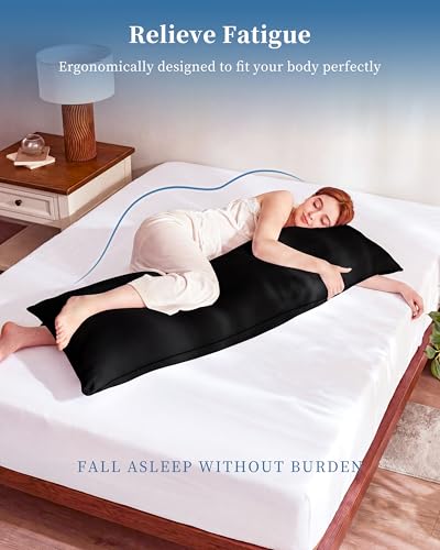 YZ HOME Full Body Pillow Insert -Large Long Bed Pillow for Side Sleeper - color: Black