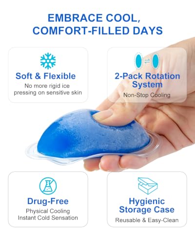 CoolBloom 2PC Hemorrhoid Ice Pack, Gel Pad Pain & Swelling Relief Women Men
