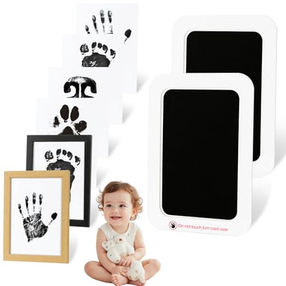 echosari 2Pack Inkless Baby Hand and Footprint Kit with Picture Frame 5x3in - size: 2 Pack-Large