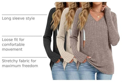 Oakgarden 3 Pack Women's Maternity Nursing Tops Mama Clothes - color: Black, Apricot, Coffee, size: Medium