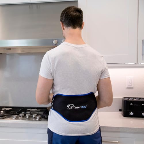 TheraICE Ice Pack for Back Pain Relief, Lower Back Wrap for Lumbar Sciatic - style: 1 Pack
