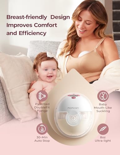 Momcozy M5 Smart APP Controlled Wearable Breast Pump, 2-Pack Cozy Red - size: M5-R2