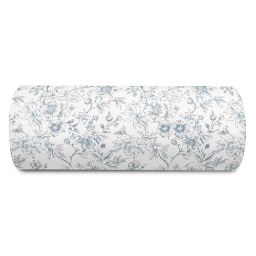 Knee Pillow for Back Sleeping – Half Moon Bolster Pillow for Under Knee While Sleeping Support, Leg & Back Pain Relief (21.5x9x5 Inches) - color: Light Blue