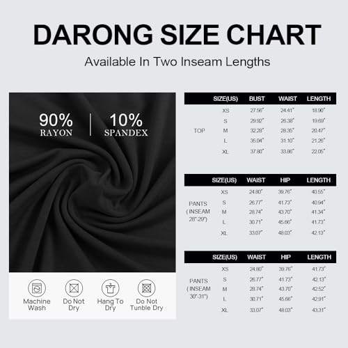 Darong Women's 2 Piece Summer Outfits Sleeveless Matching Lounge Sets - color: Black, size: Small