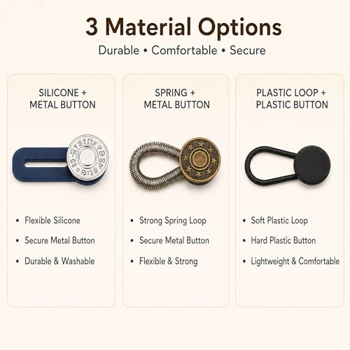 30pcs Button Waist Extenders for Men and Women Jeans Pants